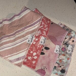 Pink and Floral Kids Bib Set